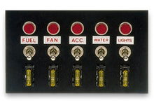 Load image into Gallery viewer, Moroso Toggle Switch Panel - Accessory - 4in x 6.75in - Five On/Off Switches