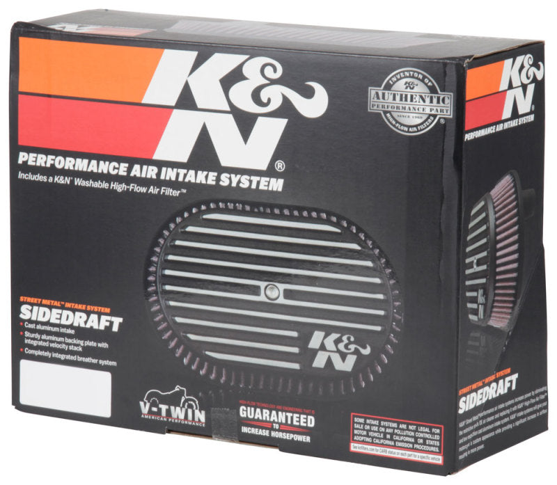 K&N Street Metal Intake System 2017 Harley-Davidson Shaker Silver H/D Touring Models