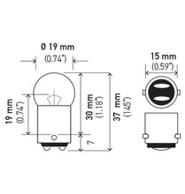 Load image into Gallery viewer, Hella Bulb 90 12V 8W BA15d G6 - GTR Auto