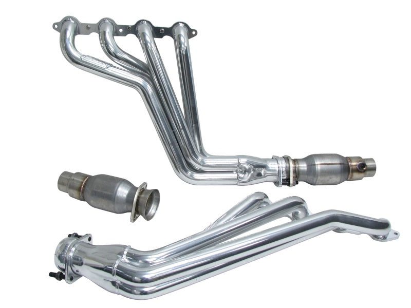BBK 10-15 Camaro LS3 L99 Long Tube Exhaust Headers With Converters - 1-3/4 Silver Ceramic - GTR Auto