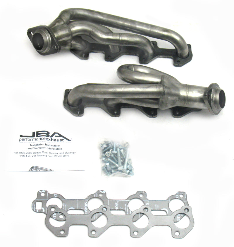 JBA 02-03 Dodge RAM 4.7L PowerTech 1-1/2in Primary Raw 409SS Cat4Ward Header - GTR Auto