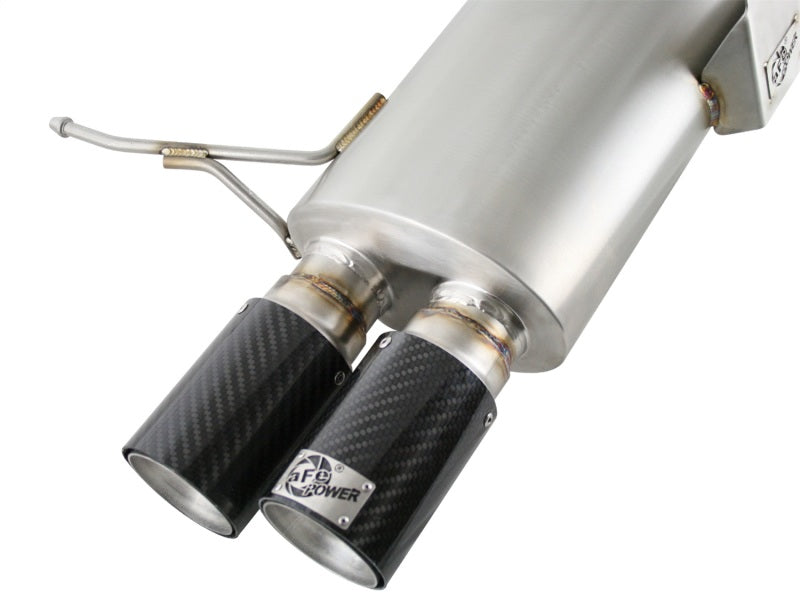 aFe MACHForce XP Exhaust Cat-Back 2.5in Dia Carbon Fiber Tips SS-304 07-13 BMW M3 (E92/93) V8 4.0L - GTR Auto