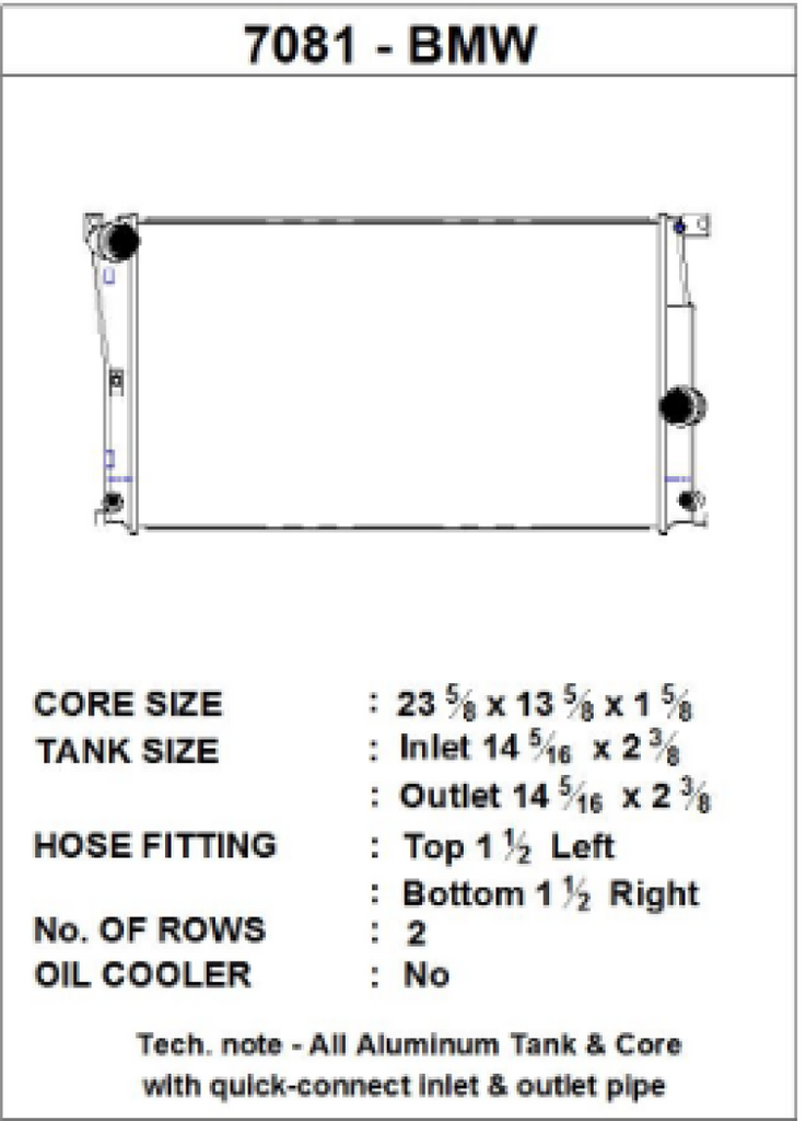 CSF BMW 2 Series (F22/F23) / BMW 3 Series (F30/F31/F34) / BMW 4 Series (F32/F33/F36) A/T Radiator - GTR Auto