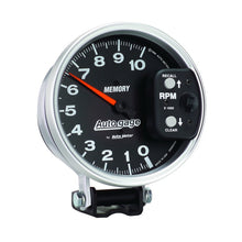 Load image into Gallery viewer, Autometer 5 inch 10,000 RPM w/ Peak Memory Pedestal Tachometer Auto Gauge - Black - GTR Auto