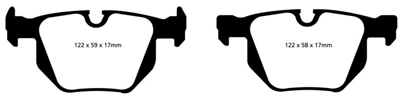 EBC 07-10 BMW X5 3.0 Redstuff Rear Brake Pads - GTR Auto