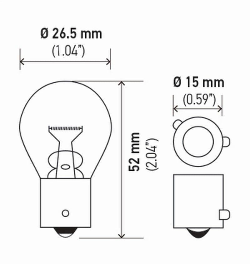 Hella Bulb 7507 12V 21W Bau15S S8 Namber (2) - GTR Auto