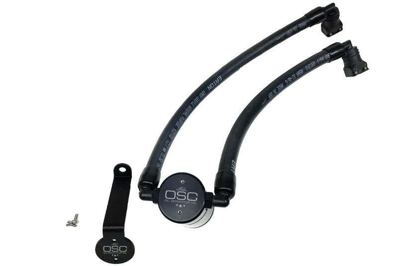 J&amp;L 2015-2024 Ford Edge Sport/ST Passenger Side Oil Separator 3.0 - Black Anodized - GTR Auto