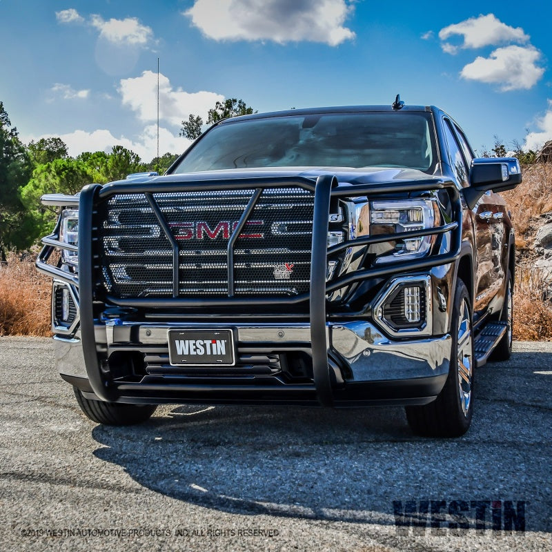 Westin 19-21 GMC Sierra 1500 HDX Grille Guard - Black - GTR Auto