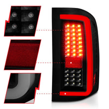 Load image into Gallery viewer, ANZO 2007-2013 Chevrolet Silverado1500/ 2500/ 3500 LED Tail Lights w/ Light Bar Black Housing Smoke - GTR Auto