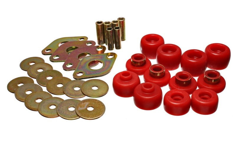 Energy Suspension 93-98 Toyota T100 Red Body Cab Mount Set - GTR Auto