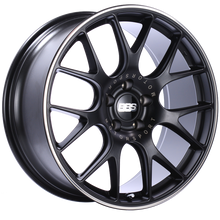Load image into Gallery viewer, BBS CH-R 20x9 5x115 ET24 Satin Black Polished Rim Protector Wheel -82mm PFS/Clip Required CH115BPO