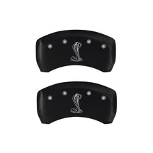 Load image into Gallery viewer, MGP Rear set 2 Caliper Covers Engraved Rear Tiffany Snake Red finish silver ch 10010RSNKRD