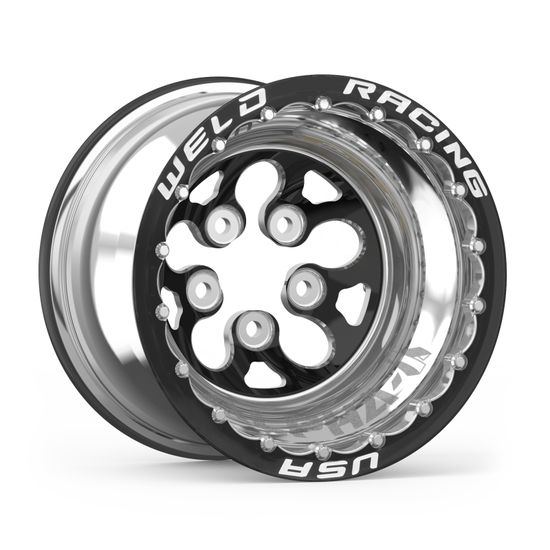 Weld Alpha-1 15x12 / 5x4.5 BP / 3in. BS Black Wheel - Black Double Beadlock MT - GTR Auto