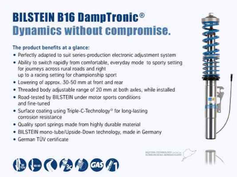 Bilstein B16 (PSS10) 06-10 BMW E60 M5 EDC Performance Suspension System - GTR Auto