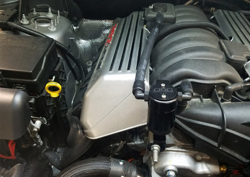 J&amp;L 11-24 Dodge Charger SRT 6.4L Hemi Passenger Side Oil Separator 3.0 - Black Anodized - GTR Auto
