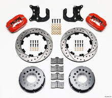 Load image into Gallery viewer, Wilwood Forged Dynalite P/S Rear Kit Drilled Red Mopar/Dana 2.36in Off w/Snap Ring Bearing