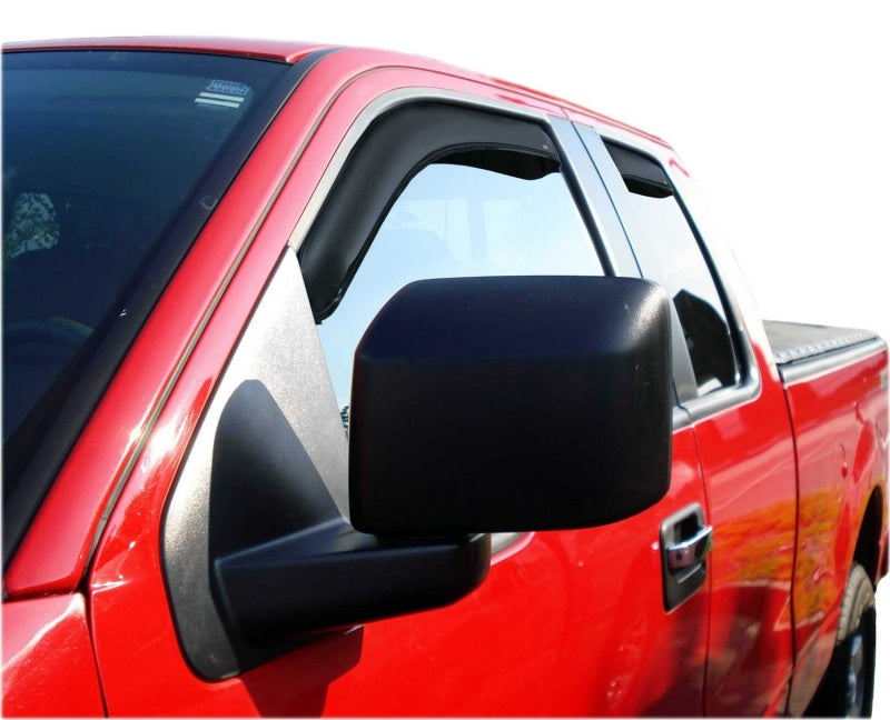 AVS 04-14 Ford F-150 Supercab Ventvisor In-Channel Front & Rear Window Deflectors 4pc - Smoke - GTR Auto