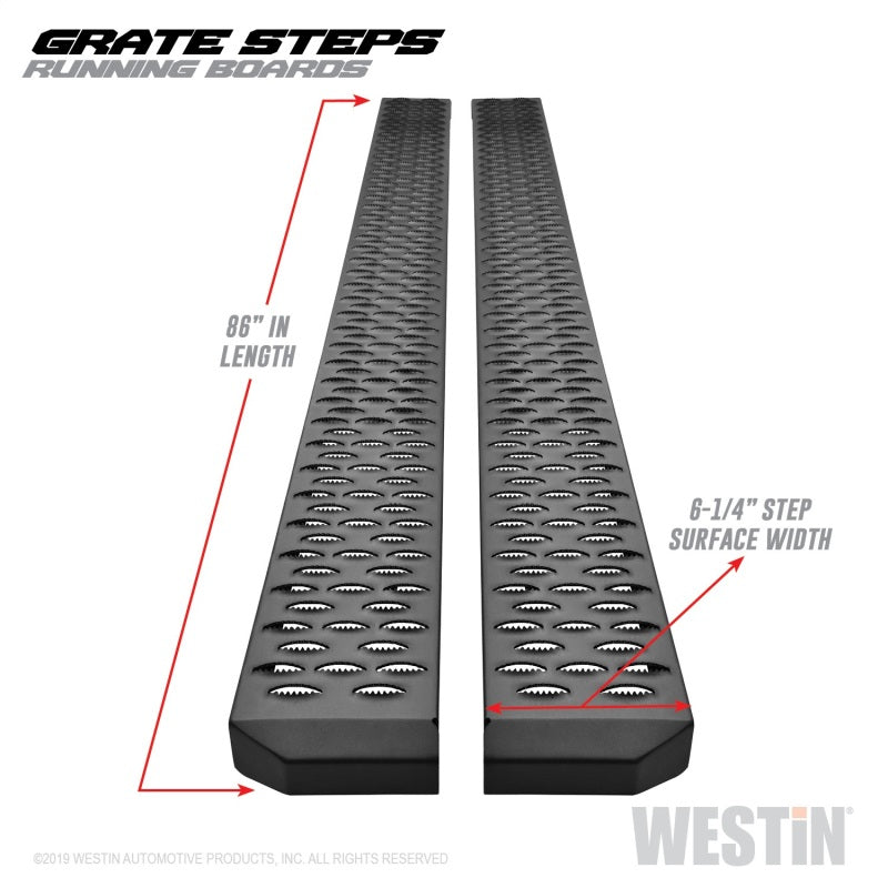 Westin Grate Steps Running Boards 86 in - Textured Black - GTR Auto