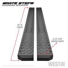 Load image into Gallery viewer, Westin Grate Steps Running Boards 86 in - Textured Black - GTR Auto