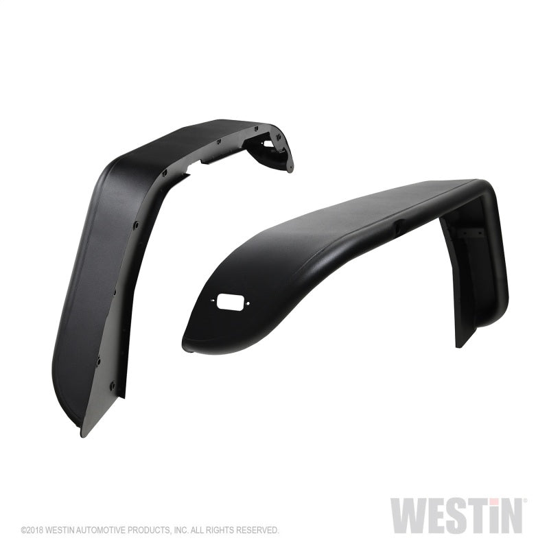 Westin 18-20 Jeep Wrangler JL / 20 Gladiator Tube Fenders - Front - Textured Black - GTR Auto