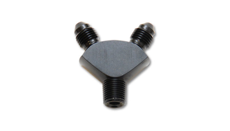Vibrant -3AN x -3AN x 1/8in NPT Y-Adapter Fitting - Aluminum 10818