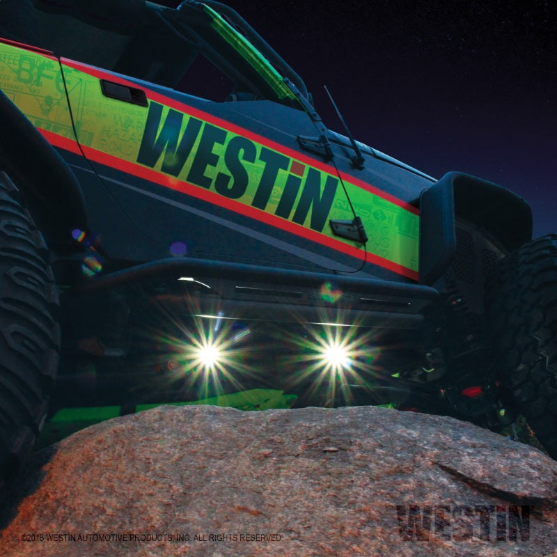 Westin LED Rock Light Kit - 07-18 Jeep Wrangler JK / 18-19 Jeep Wrangler JL - Black - GTR Auto