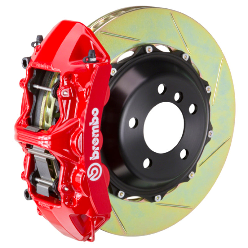 Brembo 05-11 SLK55 AMG (R171) Front GT BBK 6 Piston Cast 380x32 2pc Rotor Slotted Type-1-Red 1M2.9011A2
