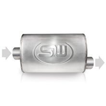 Load image into Gallery viewer, Stainless Works 2.25in ID CENTER INLET/ 2.25in OD OFFSET OUTLET 4inX8in