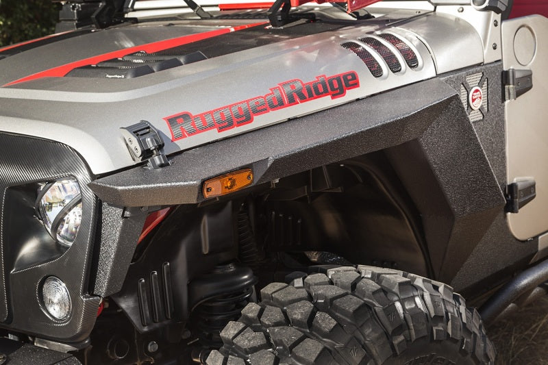Rugged Ridge XHD Front Armor Fenders Pair 07-18 Jeep Wrangler JK/JKU 11615.01