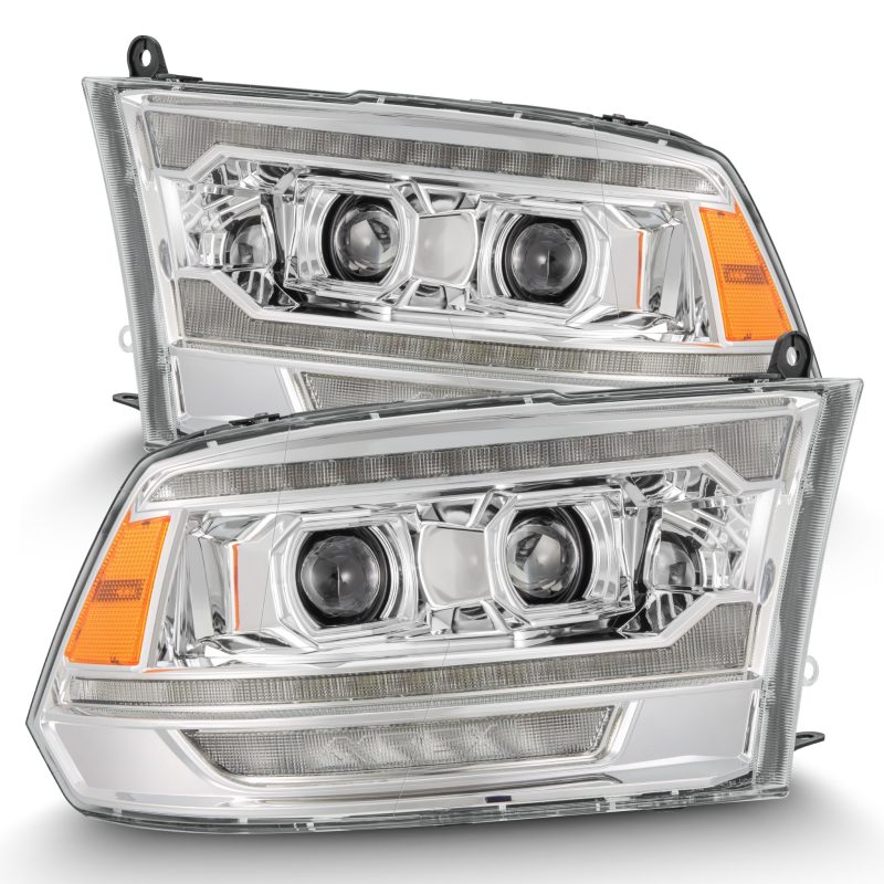 AlphaRex 09-18 Ram 1500 PRO-Series Proj Headlights Chrome w/ Sequential Signal and Top/Middle DRL - GTR Auto