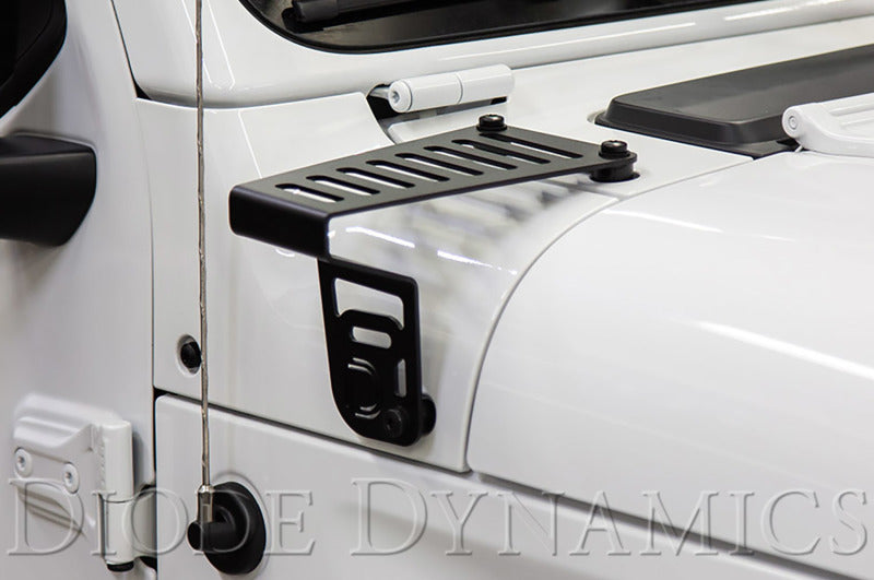Diode Dynamics 18-21 Jeep JL Wrangler/Gladiator SS3 Cowl LED Bracket Kit - Yellow Pro - GTR Auto
