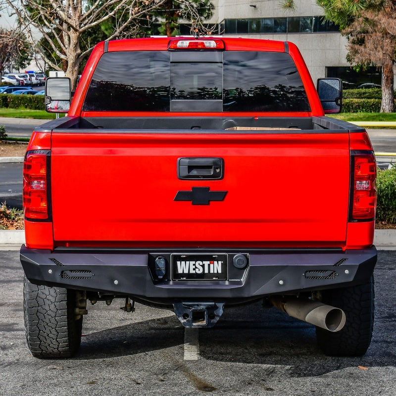 Westin 14-18 Chevy Silverado 1500 Pro-Series Rear Bumper - Textured Black - GTR Auto